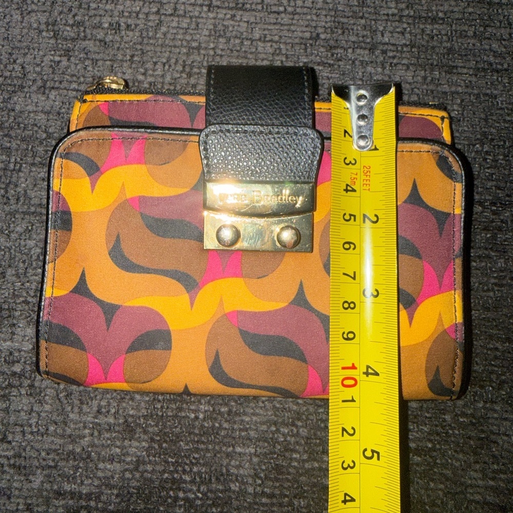 Y2K Vera Bradley Modern Lights Push Lock Wallet Zip Around Clutch - Picture 8 of 12